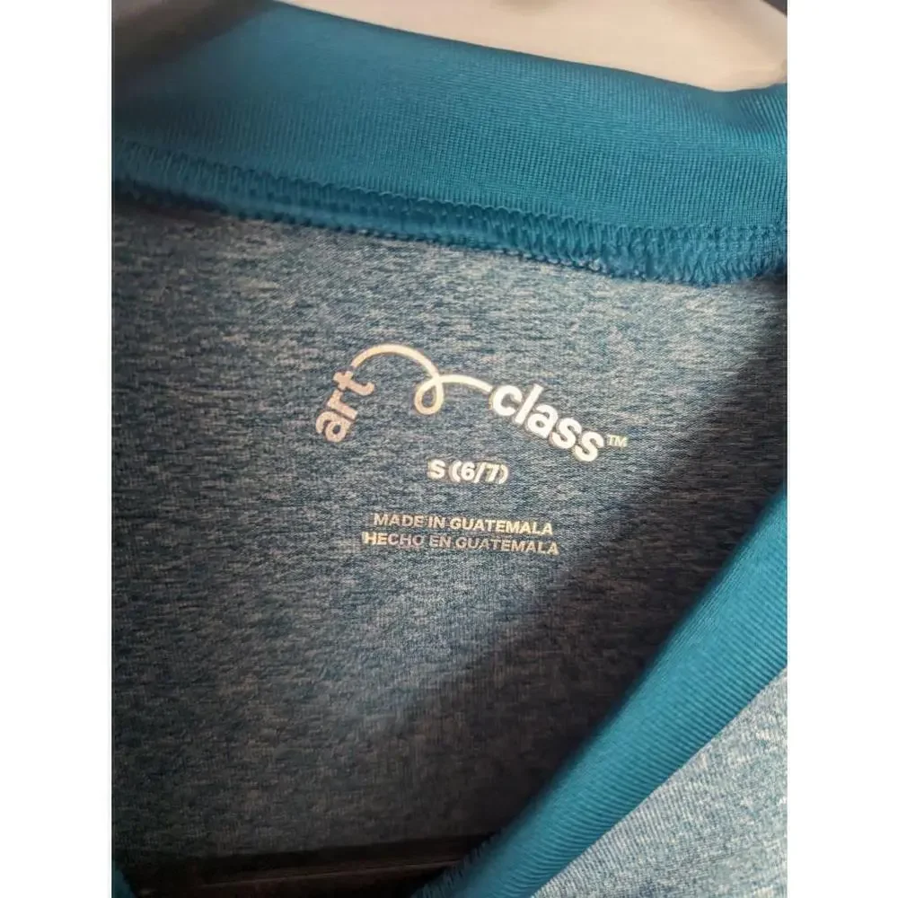 NWT Art Class Boys Teal/Blue Long Sleeve Swim Tee S